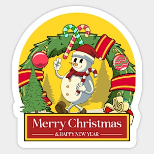 Snowman merry Christmas Sticker